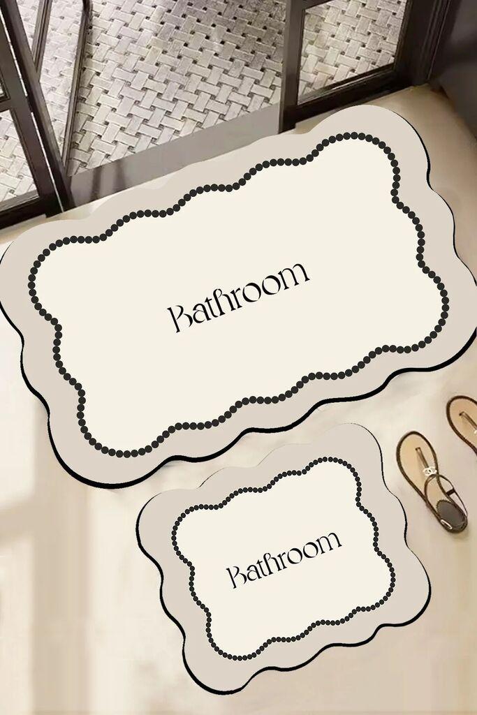 Комплет килим за бања L'essentiel Maison Bounde, 2 парчиња, Крем