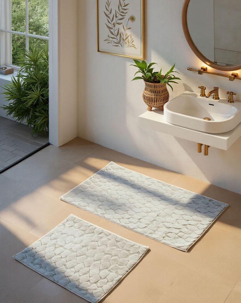 Комплет килим за бања L'essentiel Maison Rabbit, 2 парчиња, Сив