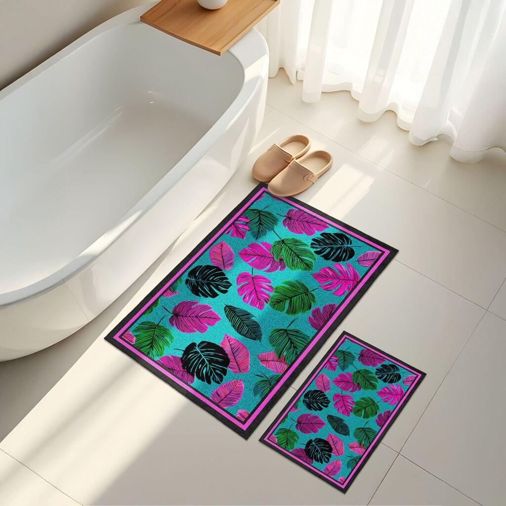 Комплет теписи за бања L'essentiel Maison Asr32, 2 дела, виолетова