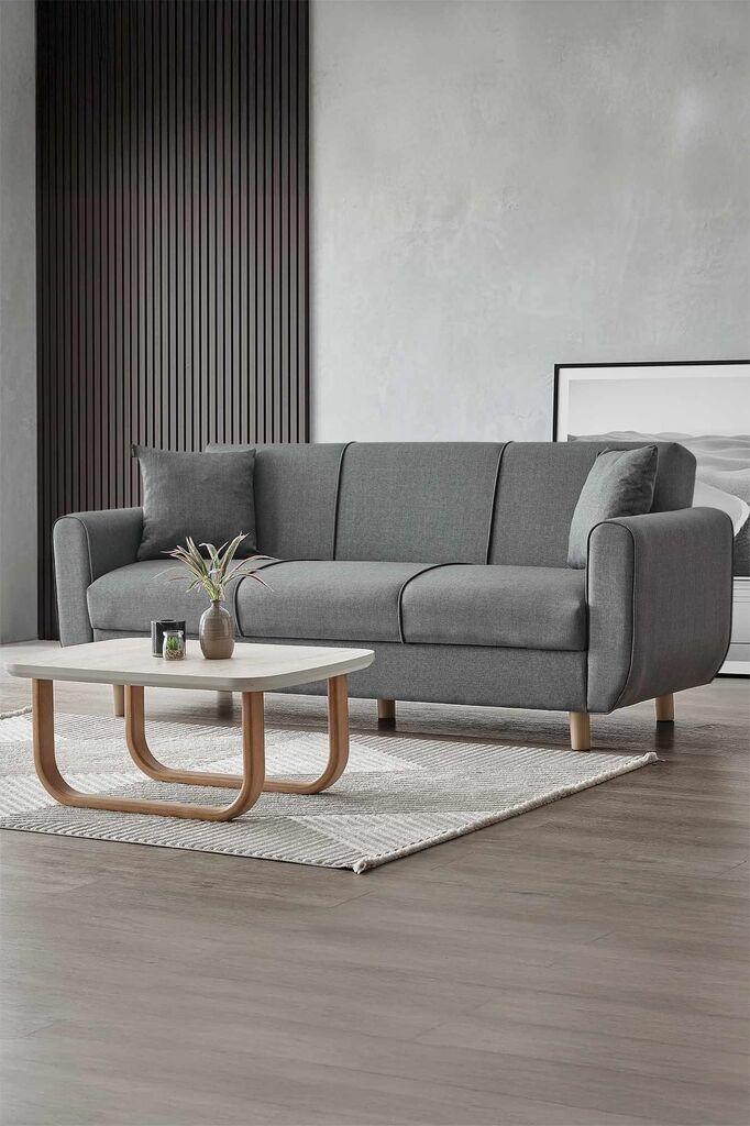 Atelier del Sofa Расклопна софа Flavia, 214 x 100 x 87 см, темно сива