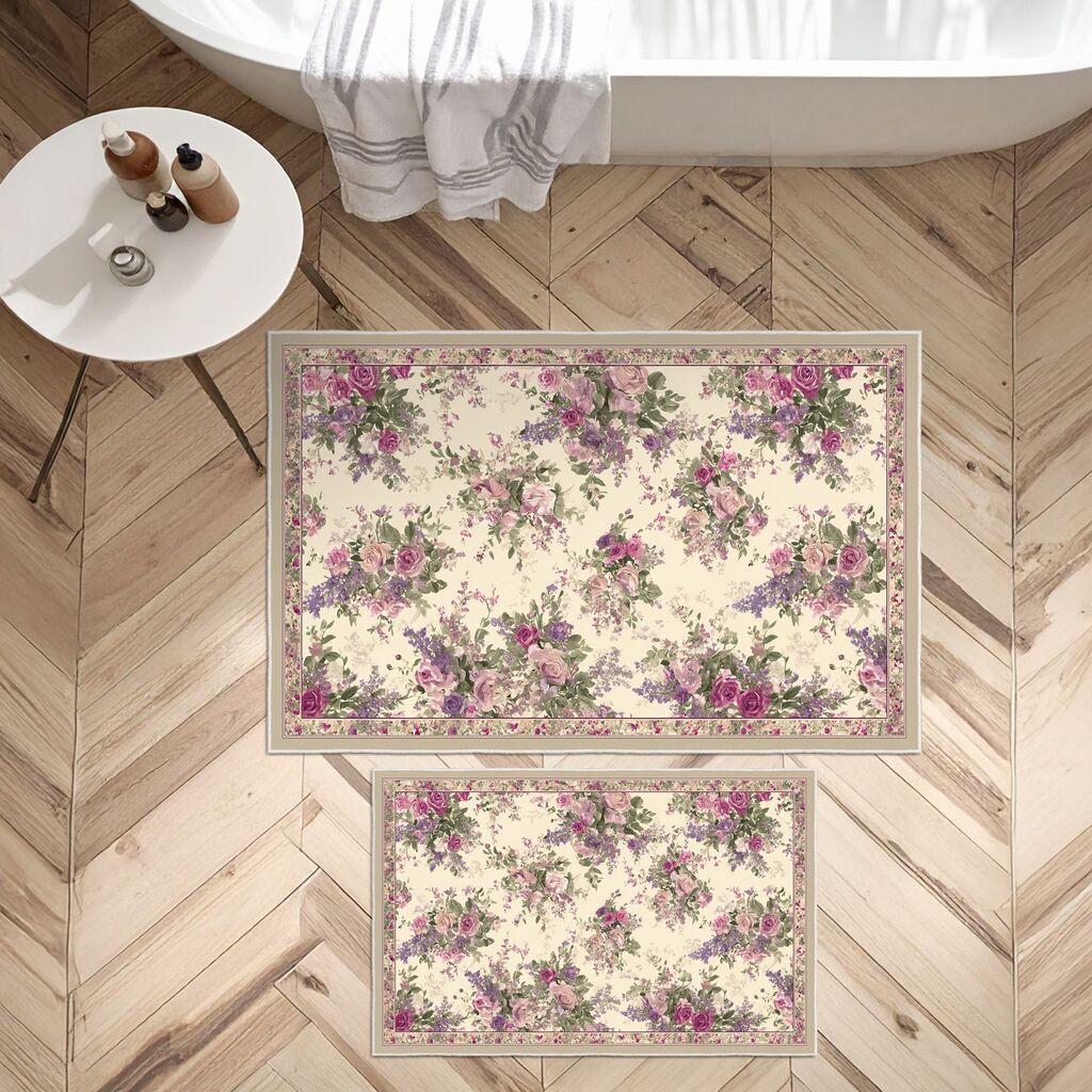 L'essentiel Maison Комплет килими за бања Asr33, 2 дела, Розова