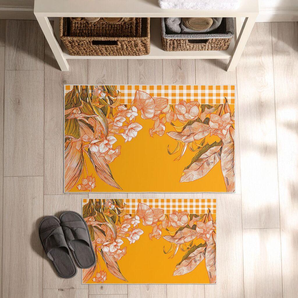 L'essentiel Maison Комплет патосници за бања Asr13, 2 дела, Жолта