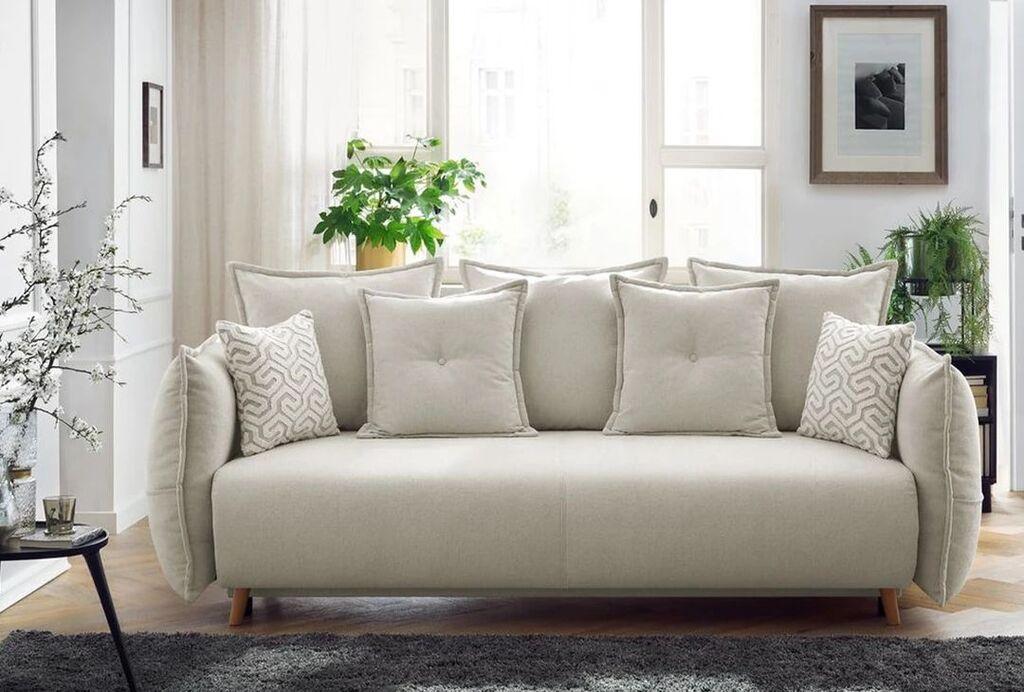 Atelier del Sofa Софа на расклопување Puffy, 235 x 95 x 98 см, крем боја