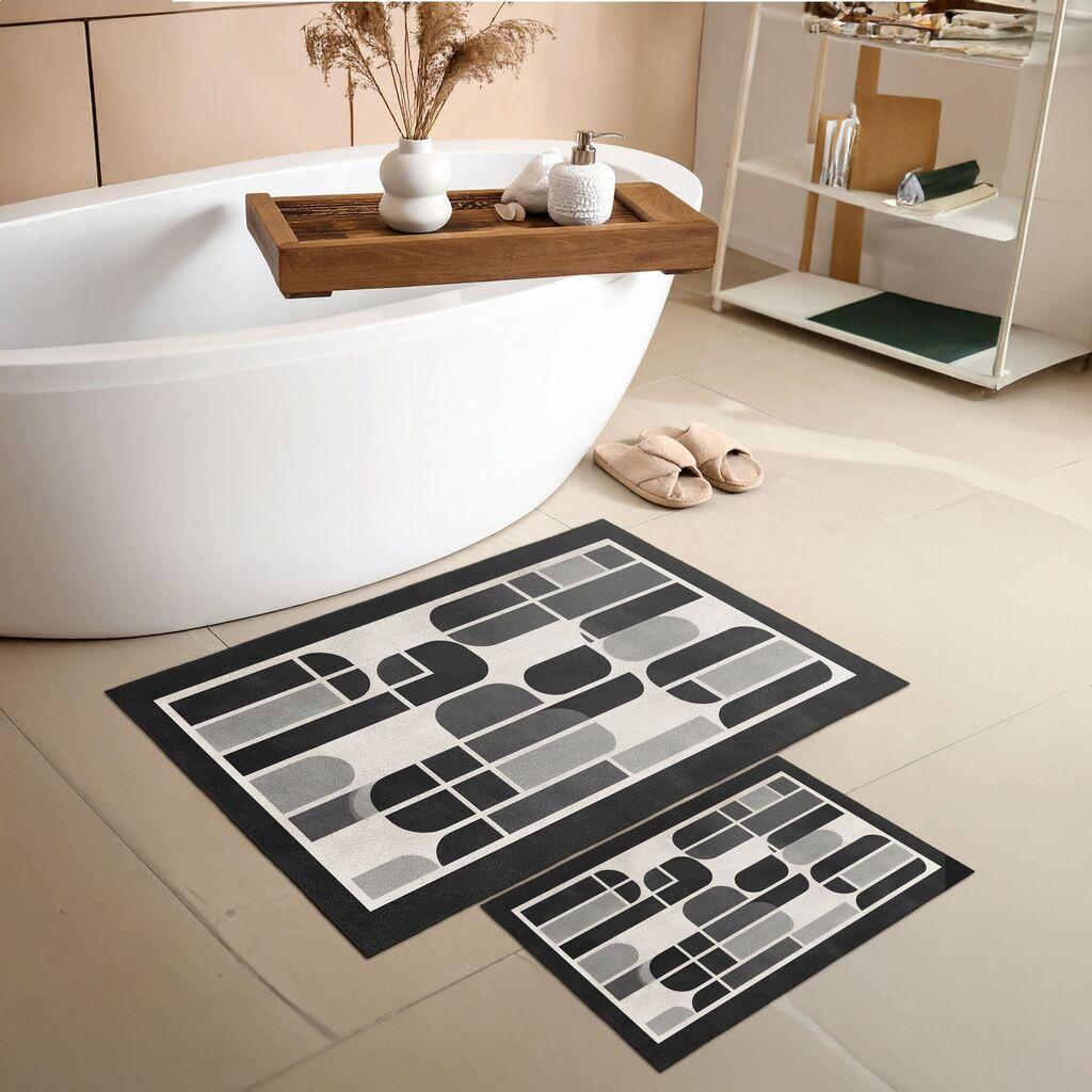 L'essentiel Maison Комплет патосници за бања Asr29, 2 дела, црна