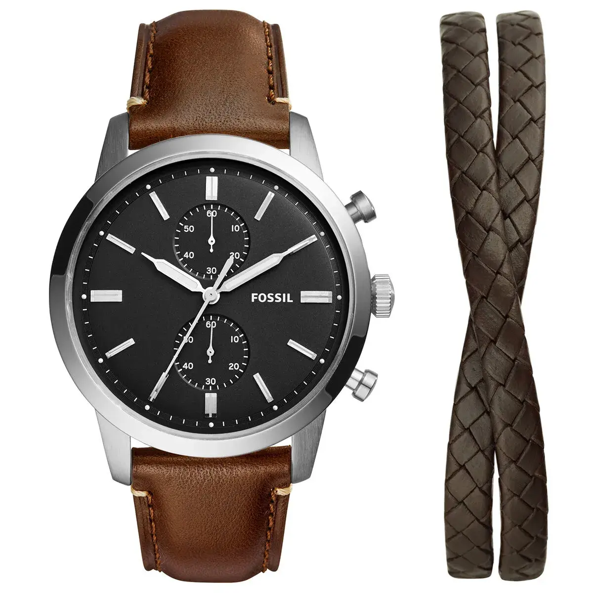 Fossil Сет Машки часовник со алка FFS5967SET