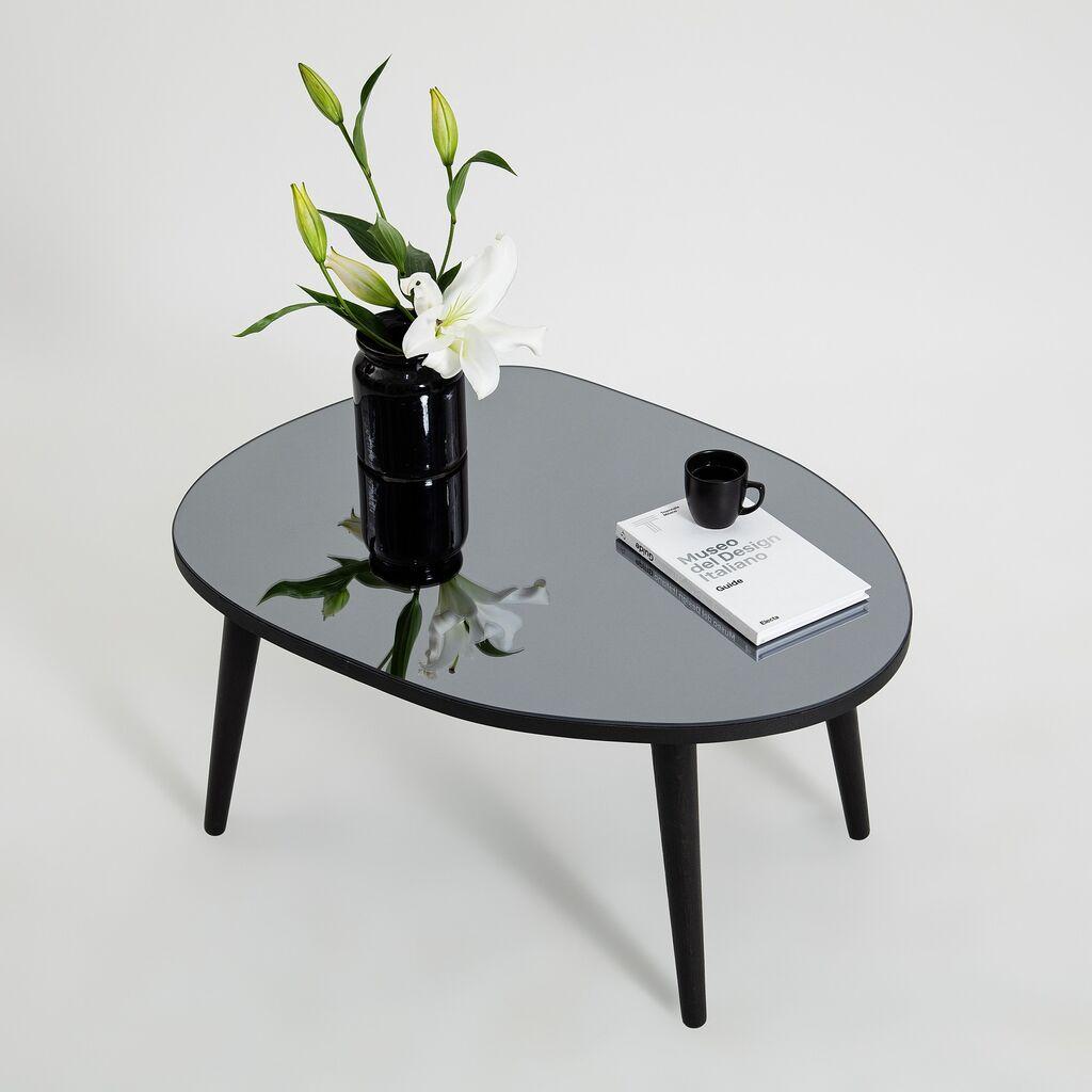 Маса Hanah Home Club Gusto 75x38x55 см црно-сива
