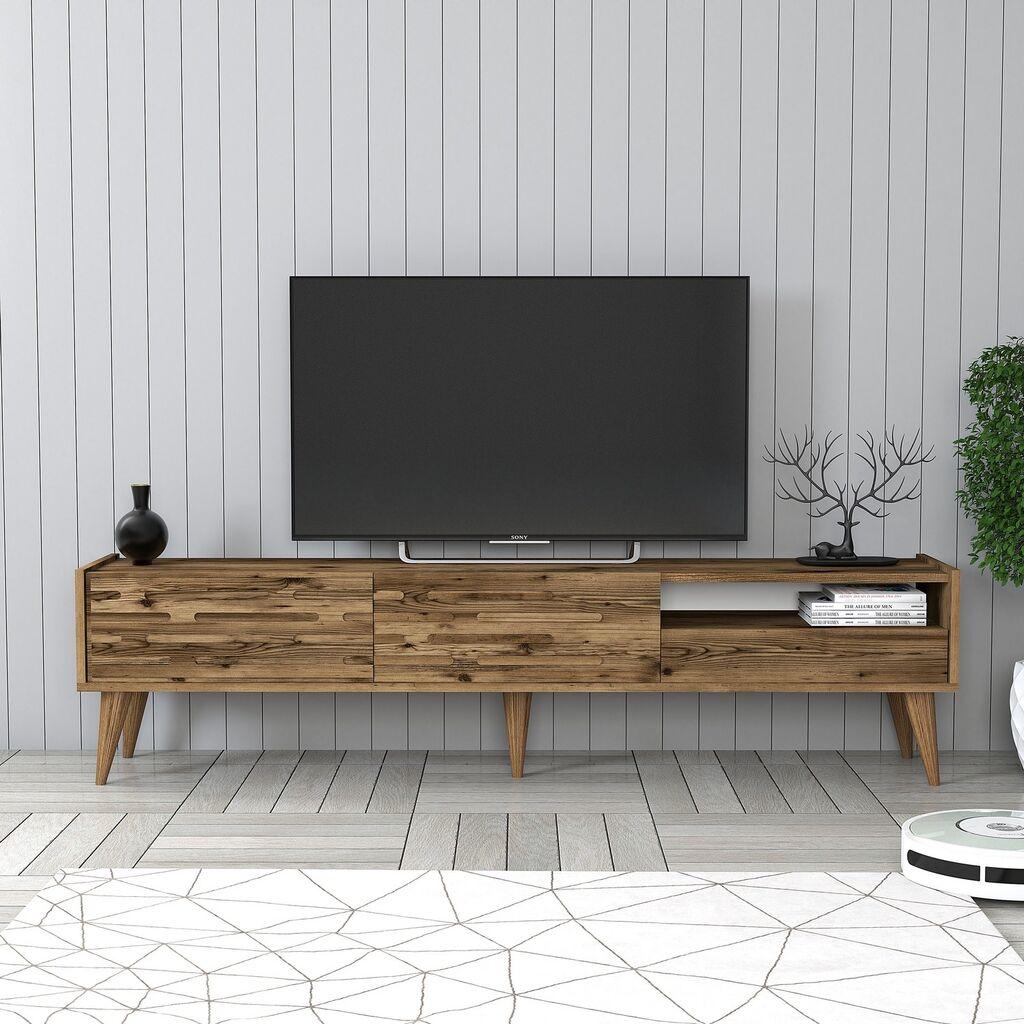 Полица за телевизор Hanah Home Valencia, кафеава
