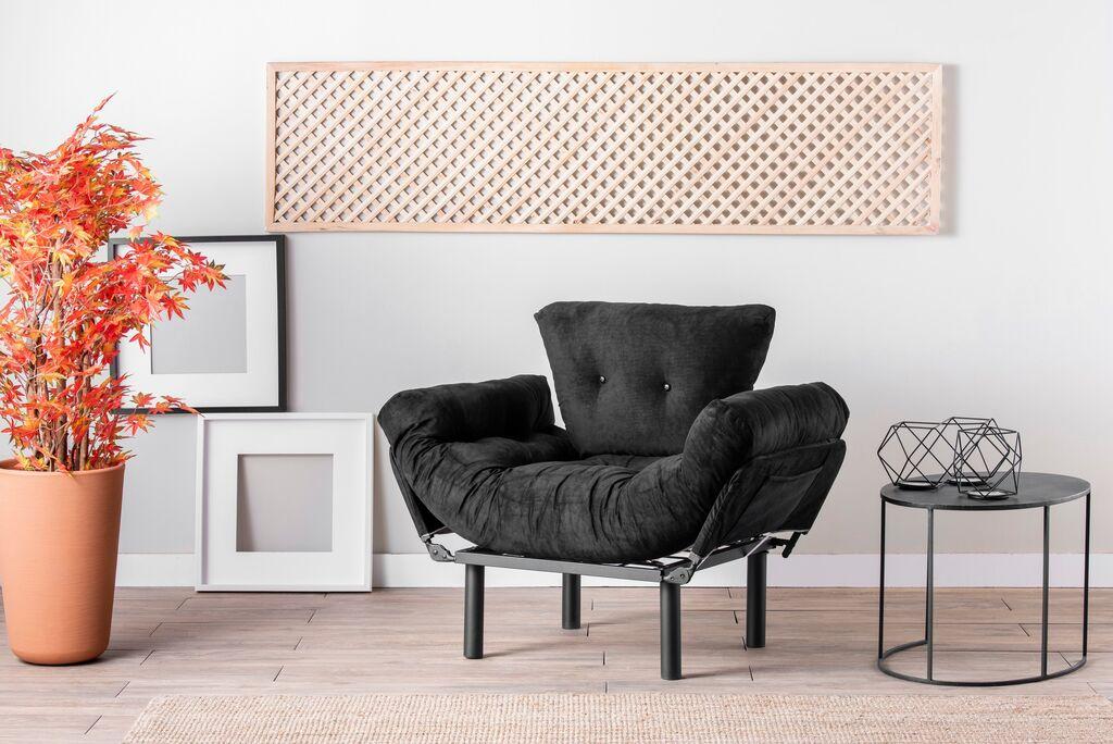 Фотелја Atelier del Sofa Nitta 95x85x70cm црна