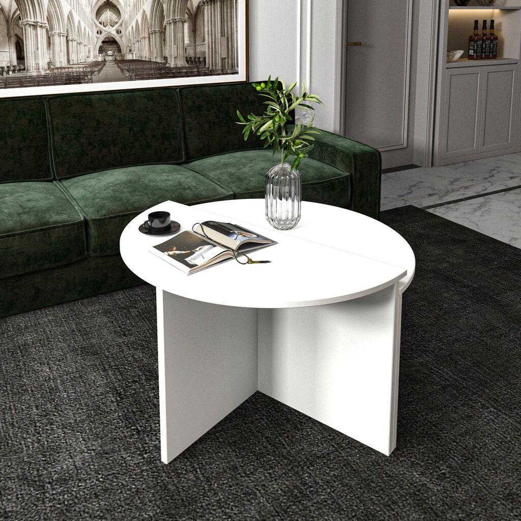 Маса Hanah Home Club Dolunay 70x51.8x38cm бела