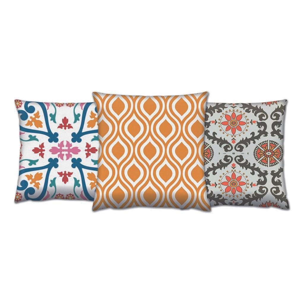 Комплет од 3 перници Aberto Design 43x43cm Шарени