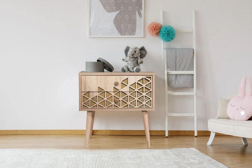 Комода Hanah Home со две фиоки, кафеава