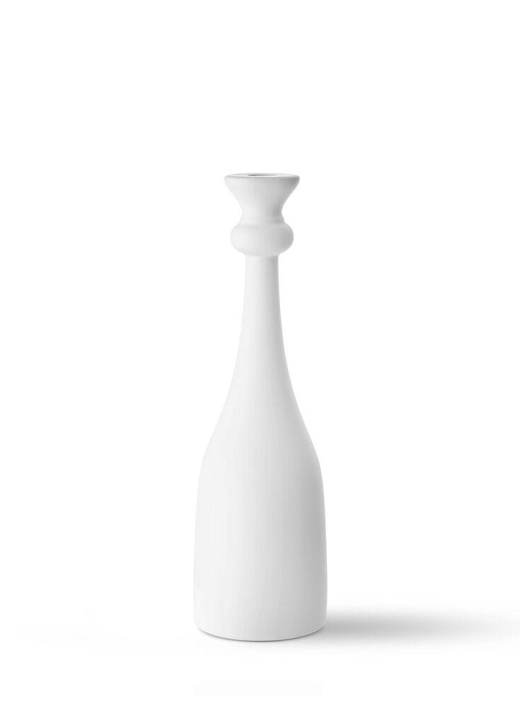 Свеќник Aberto Design DKR0487, Керамички, 15x15x36 см, Бел