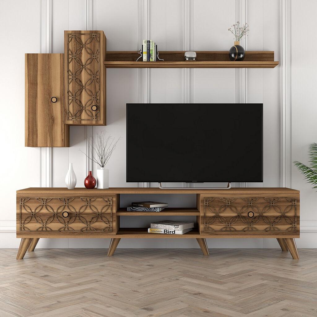 Полица за телевизор Hanah Home Class S, кафеава
