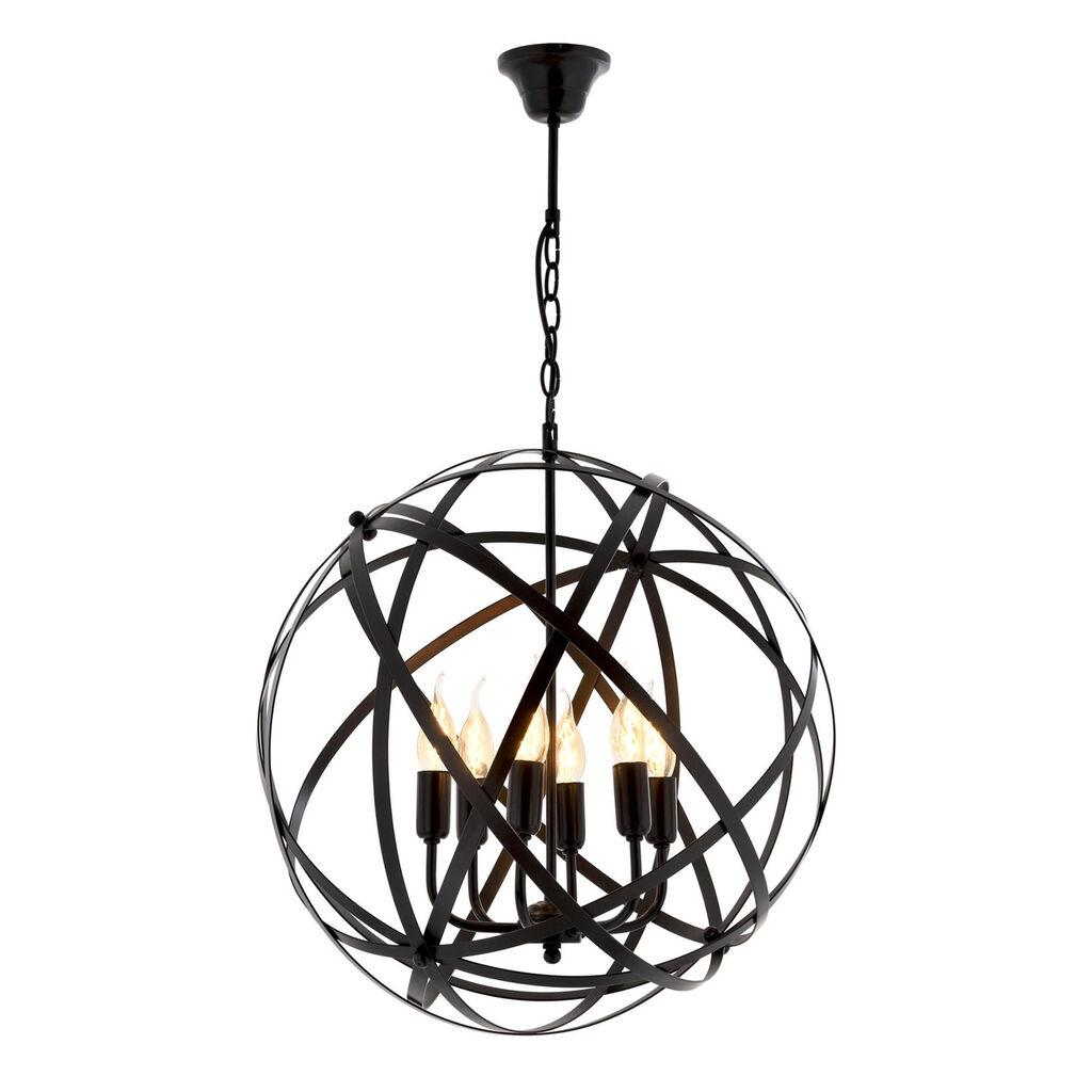 Opviq Luster AV-4183-6BSY, 90 см, 50 см, 6xE14, 40W, Црна