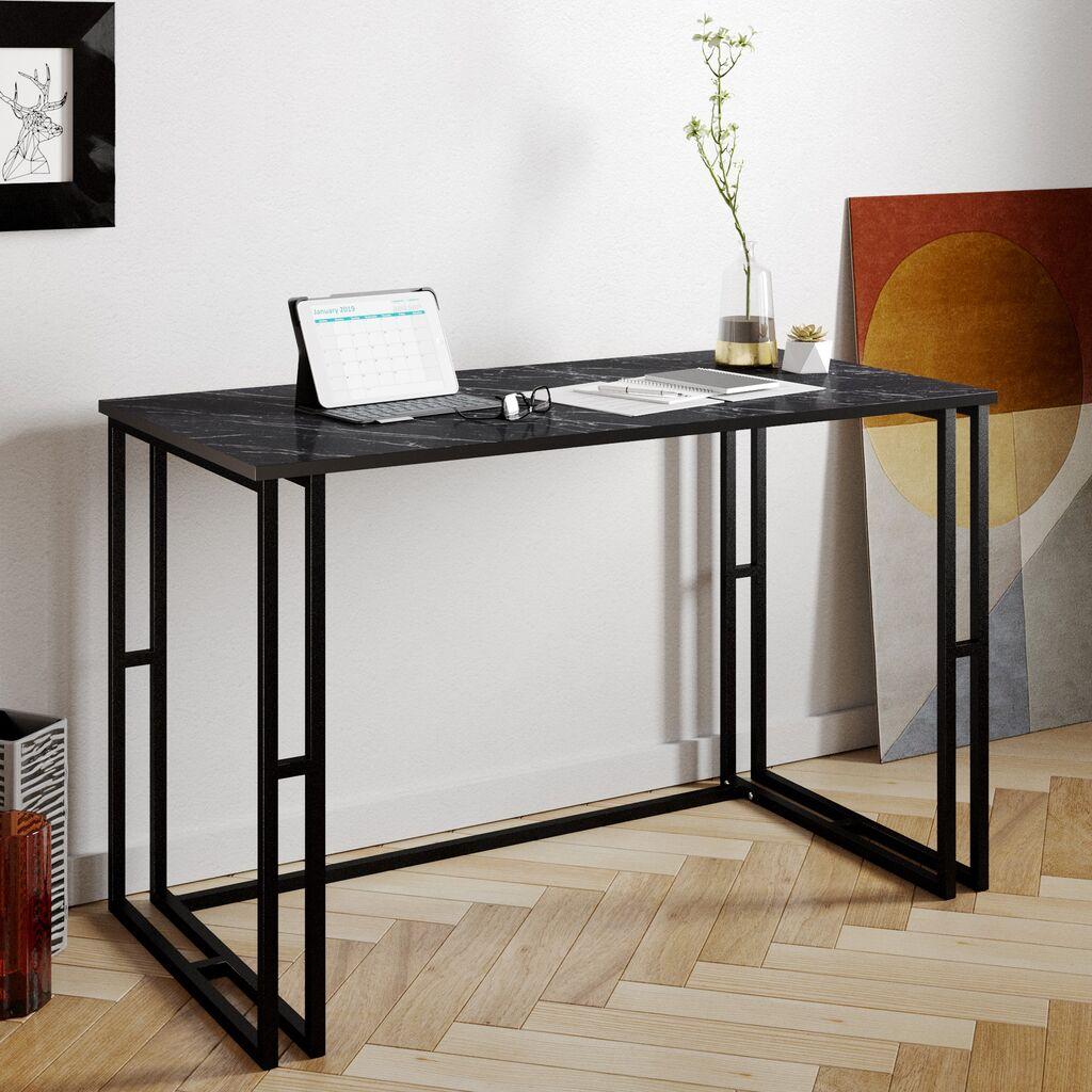 Работна маса Hanah Home 120x75x60 см, црна