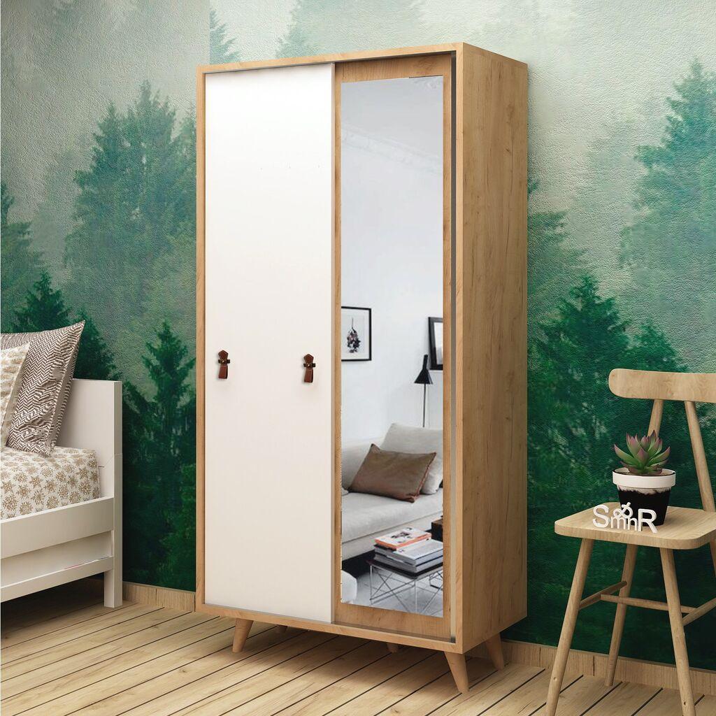 Гардеробер Hanah Home Yahha 100x190x60cm даб-бел