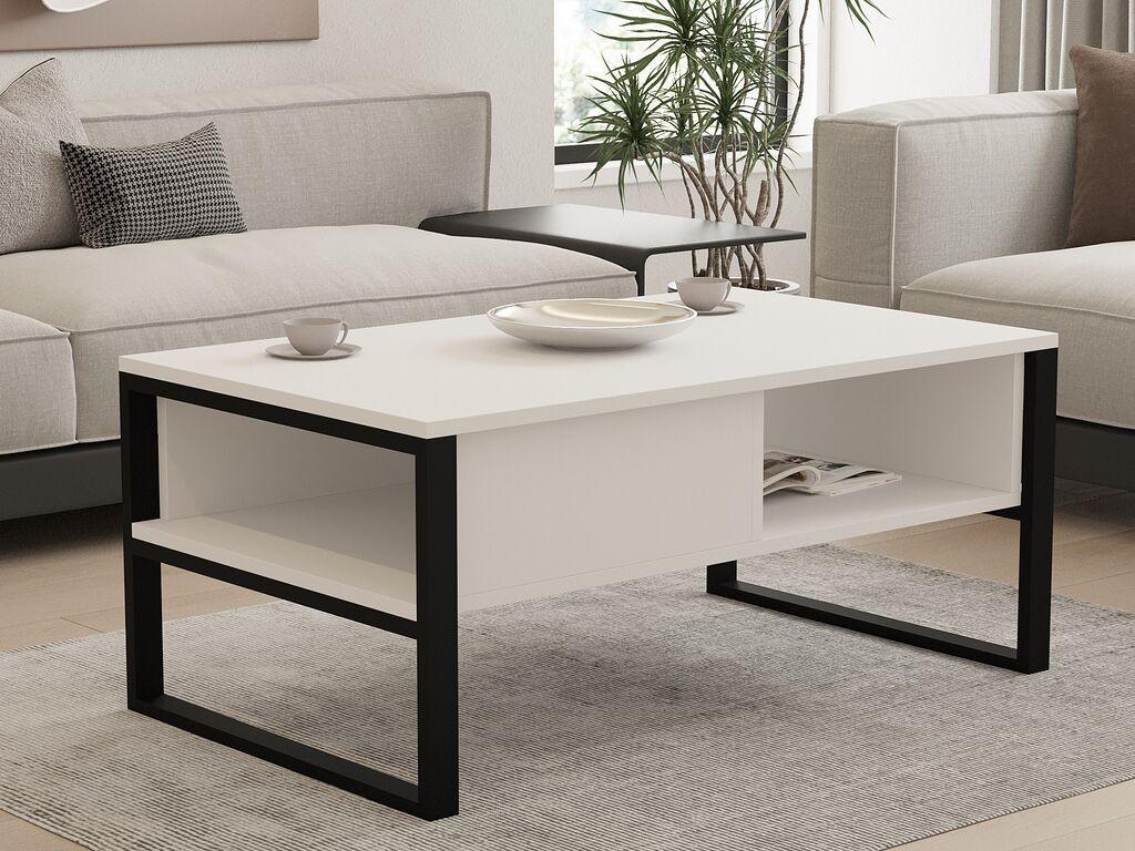 Маса Hanah Home Club Девон 100x60x44 см бела