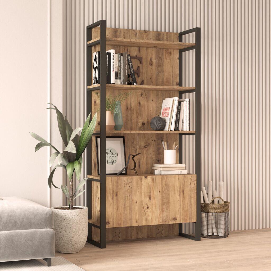 Полица за книги Hanah Home ML6 A, кафеава