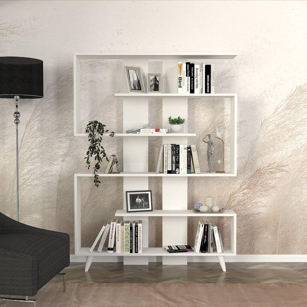 Полица за книги Hanah Home Rain White 120x162x20cm, бела
