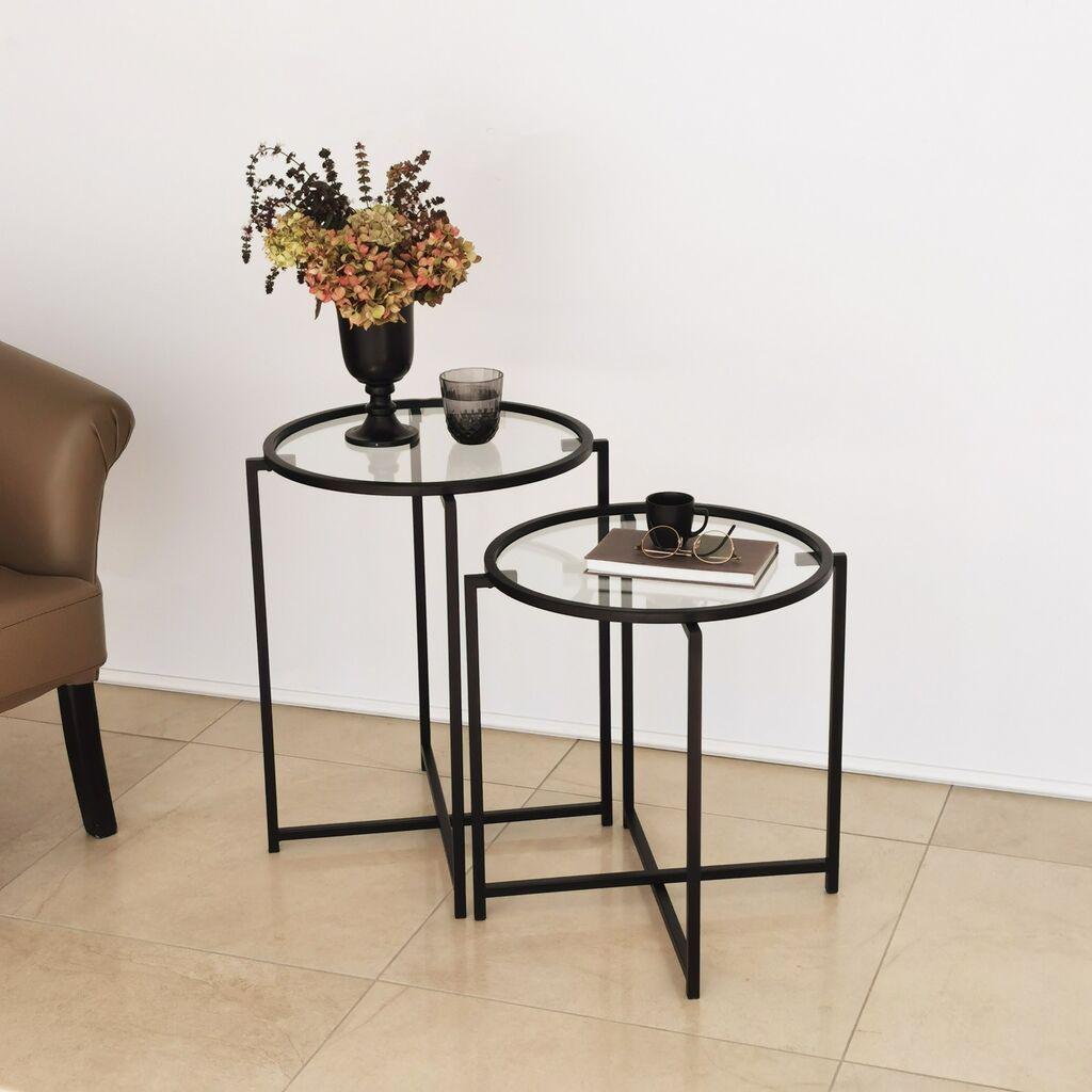 Клуб маса Hanah Home S412 50x60x50 см црна