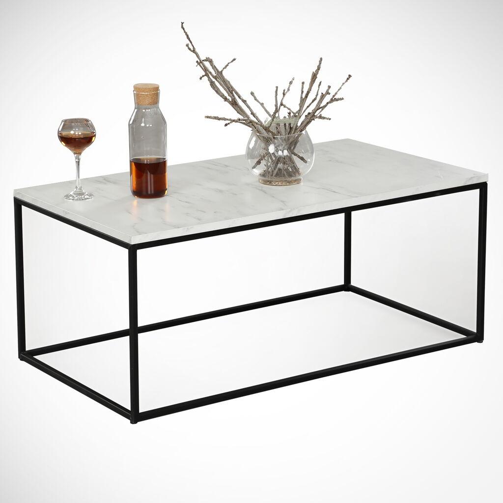 Маса Hanah Home Cosco Marmo Club, 95x43x55 см, бела