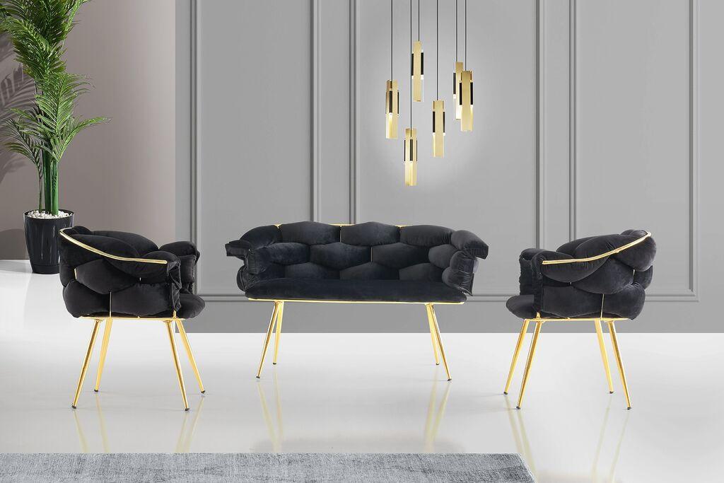 Комплет софа Hanah Home Balon 2111, црна