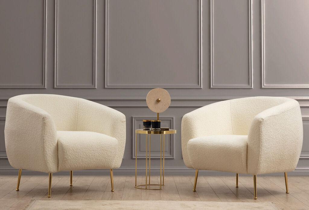 Atelier del Sofa Фотелја Eses 70x82x80cm Крем