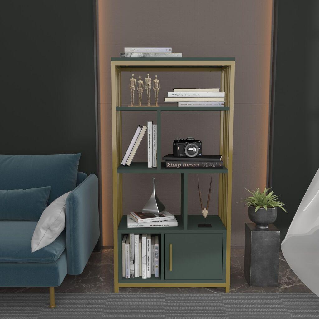 Полица Hanah Home 60 x 120 x 29,6 см, зелено-златна
