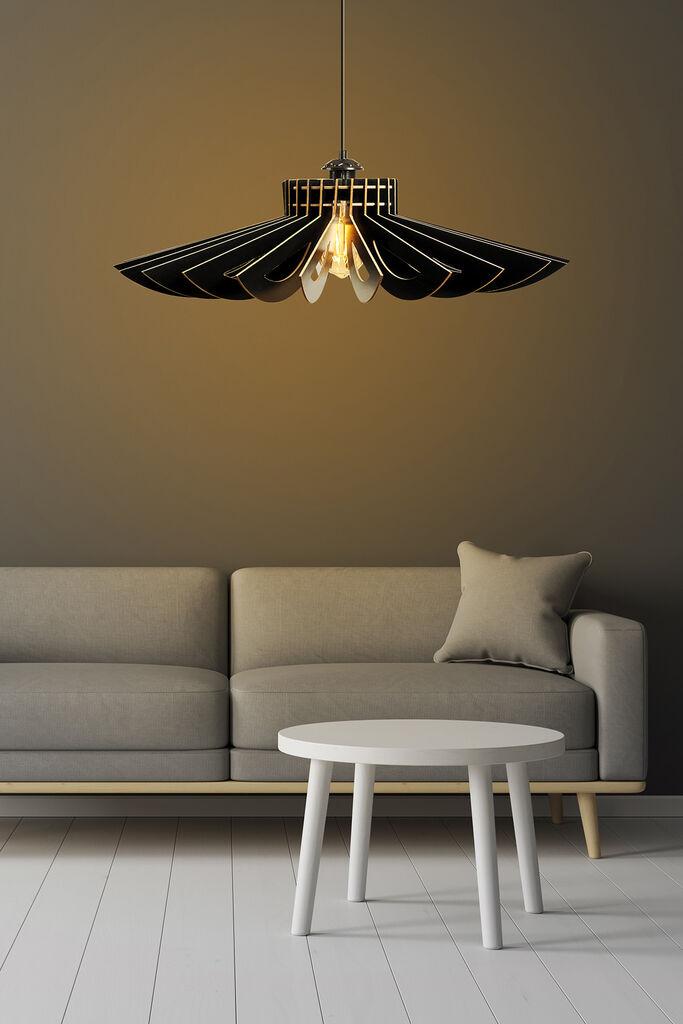 Лустер Opviq MDF 158, црн