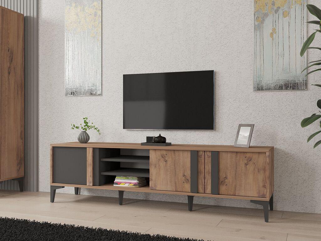 Hanah Home Тв Комода Беж-Антрацит