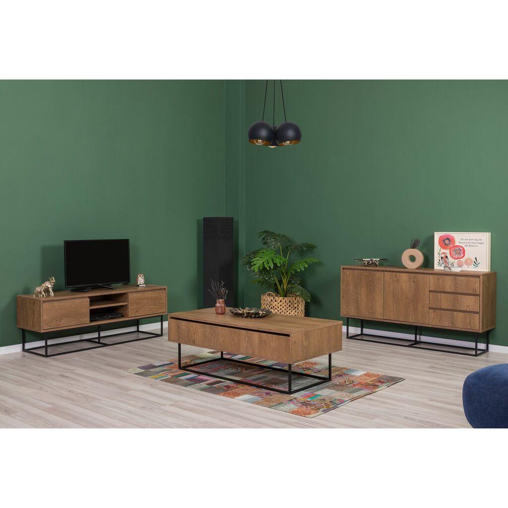 Hanah Home Set ТВ комода и клуб маса од орев