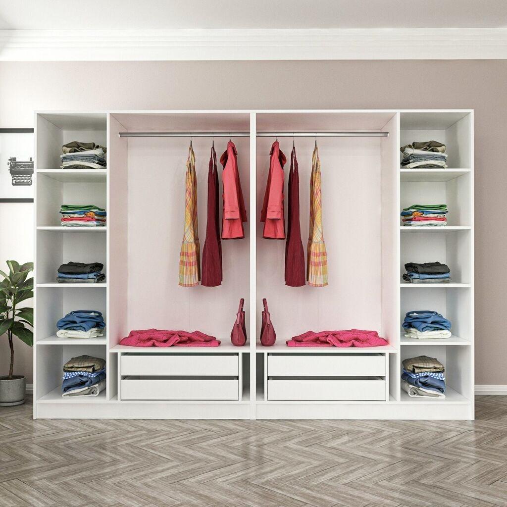 Гардеробер Hanah Home Кејл 270x190x52 см Бела