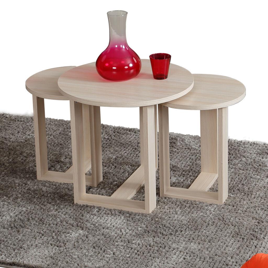 Комплет маса Hanah Home Club, 3 парчиња Mira Oak