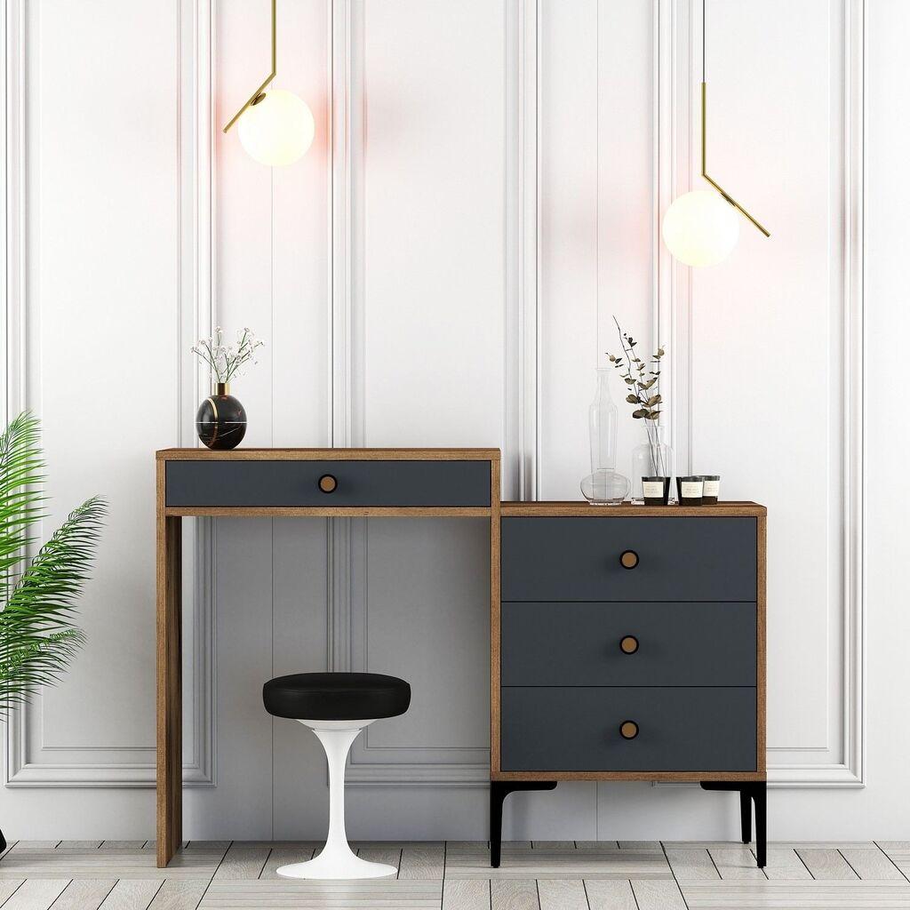 Маса за шминкање Hanah Home 124x84.7x40см орев