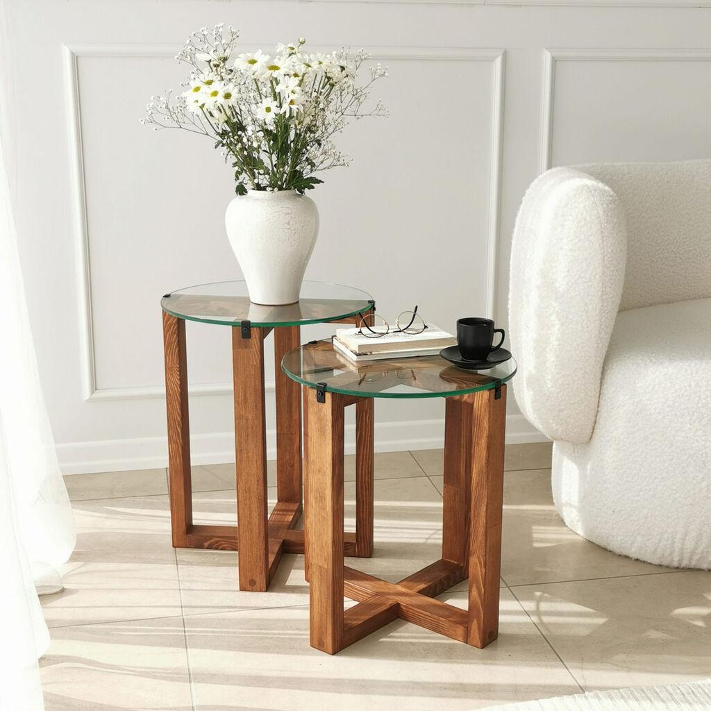 Комплет маса Hanah Home Club, 2 парчиња Amalfi 40x45/50cm, орев