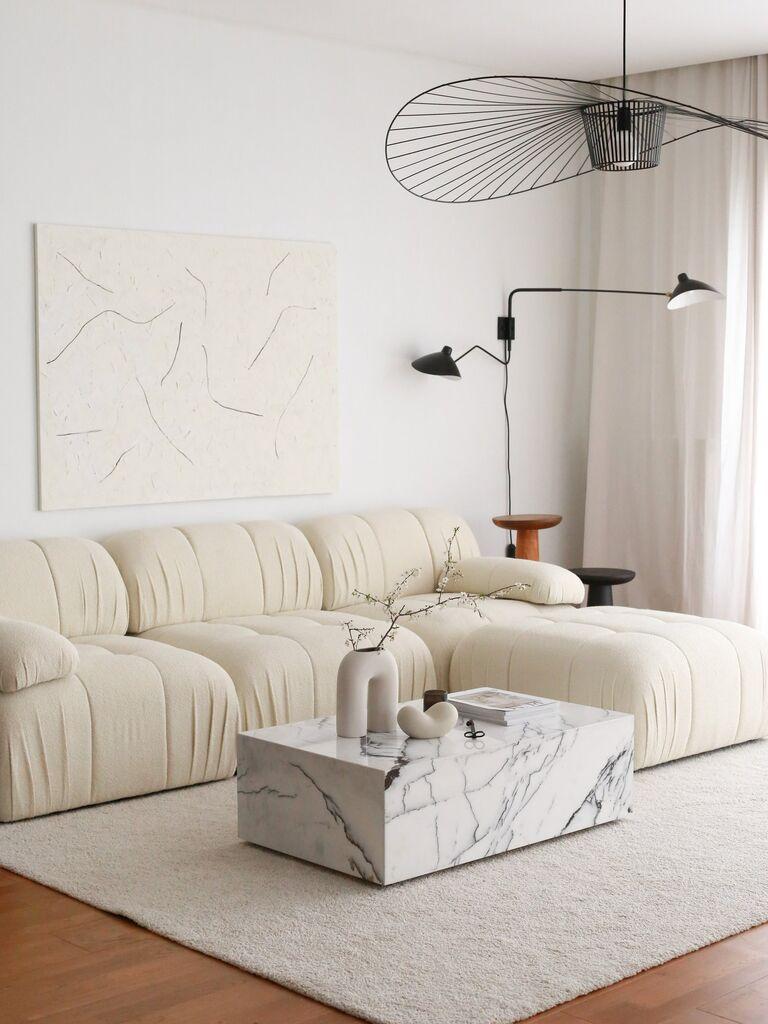Аголна гарнитура Atelier del Sofa Soli 267x74x149cm бела