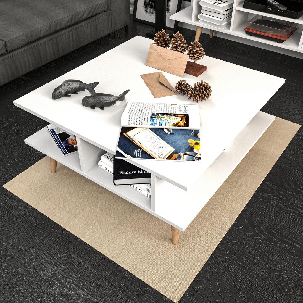 Маса Hanah Home Club, масичка за кафе Akya 89x44x89 см, бела