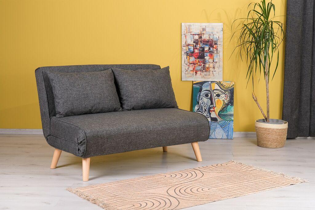 Atelier del Sofa Folde тросед, 2 седишта, темно сива