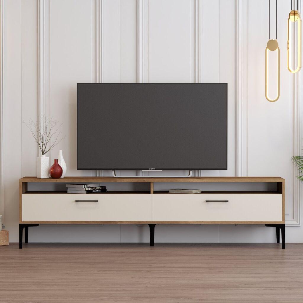 Hanah Home Istanbul 2 полици за телевизори, кафеаво-крем боја