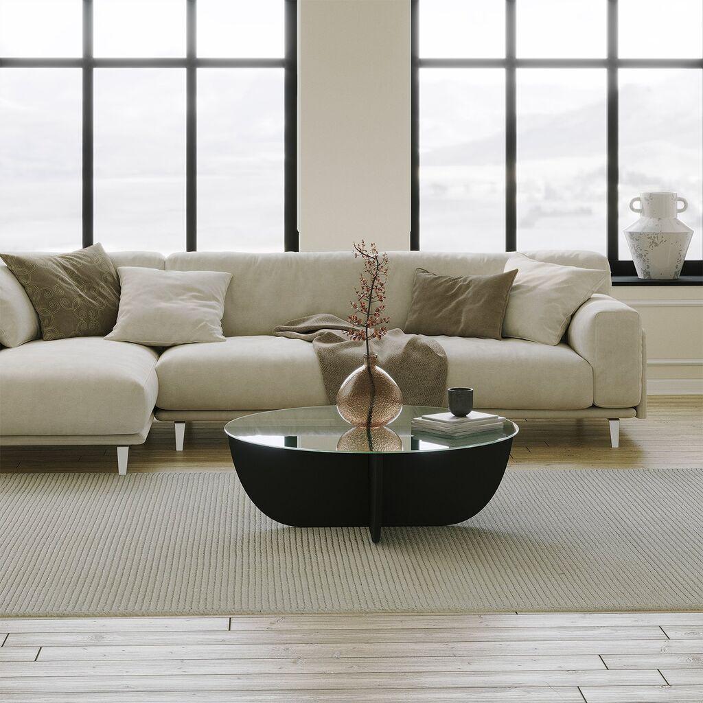Маса Hanah Home Club Lily 90x30x90 см црна