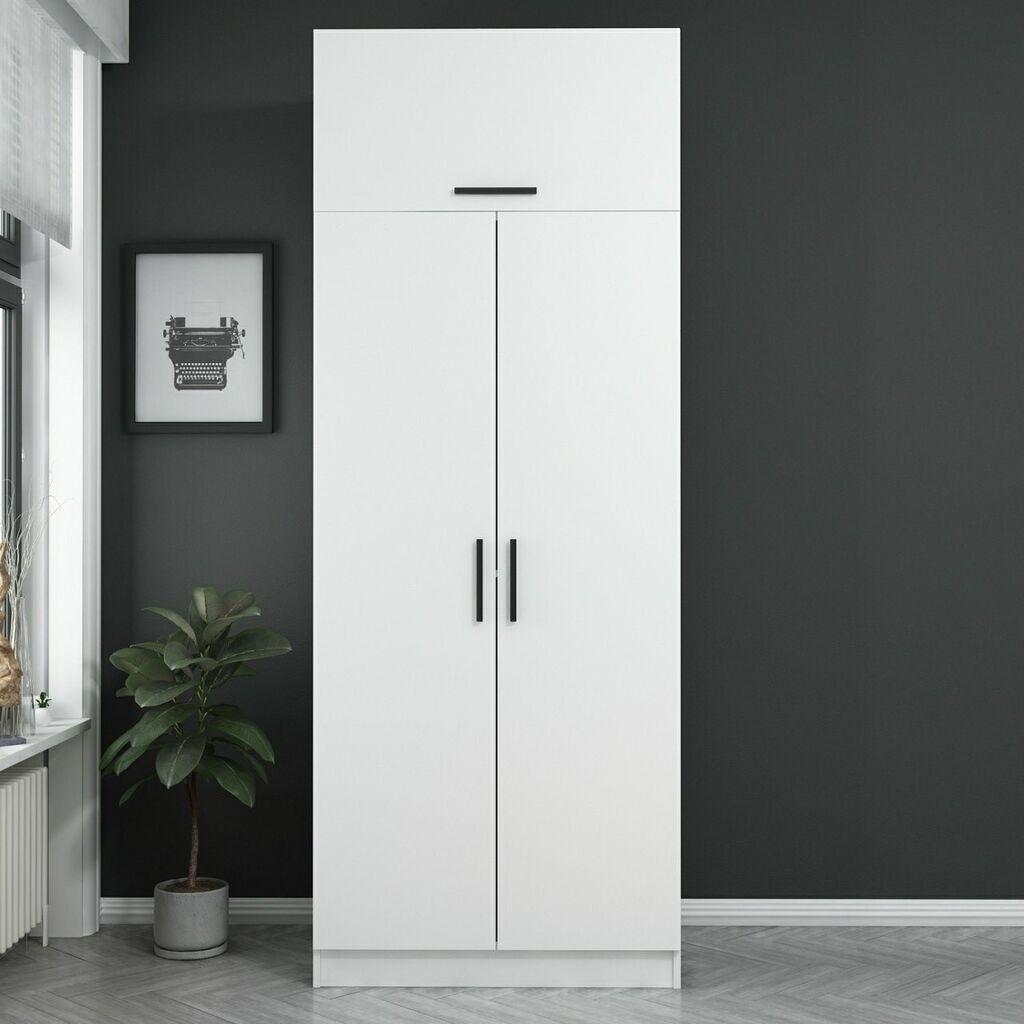 Гардеробер Hanah Home Kale White 2219, 90x235x52 см, бел