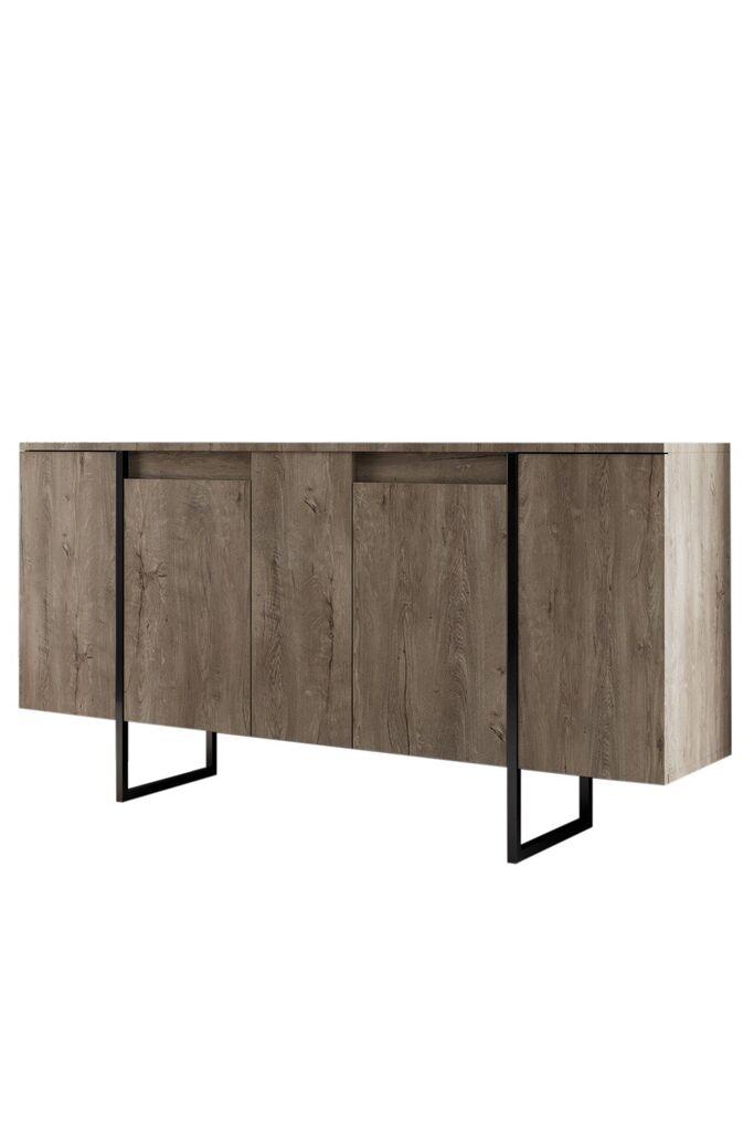 Hanah Home Комода Luxe 160x35x80cm, Орев-Црна