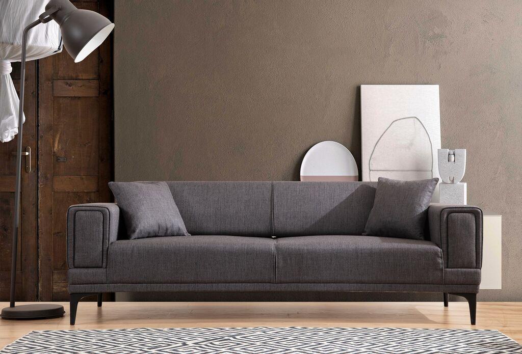Atelier del Sofa Horizon расклоплива тросед 95x43x173 см темно сива