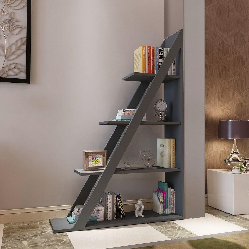 Полица за книги Hanah Home Arven Антрацит 100x150x29.5 см, црна