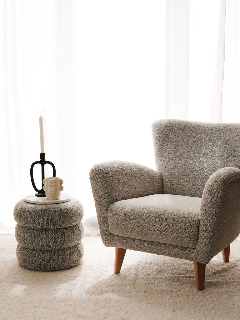 Фотелја Atelier del Sofa Teddy 85x82x85cm Сива