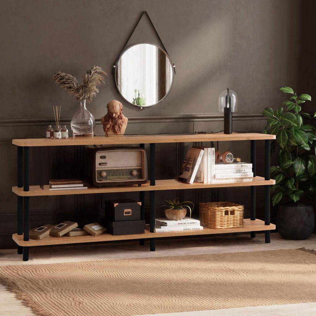 Полица за книги Hanah Home Zen, црна