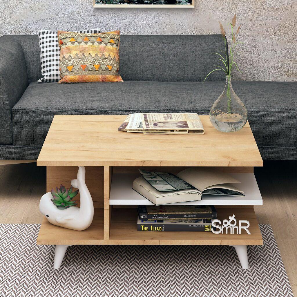 Маса Hanah Home Club Череп 80x40x80см даб-бела