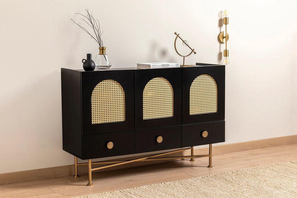 Комода Hanah Home Cliff 63 123x63x38cm црна