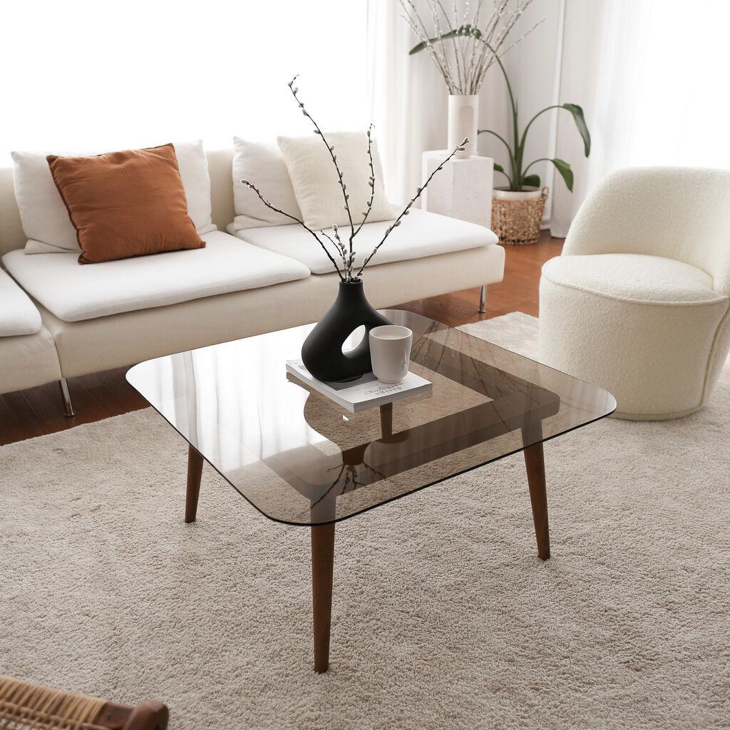 Маса Hanah Home Club Smart 80x40x80cm бронзена
