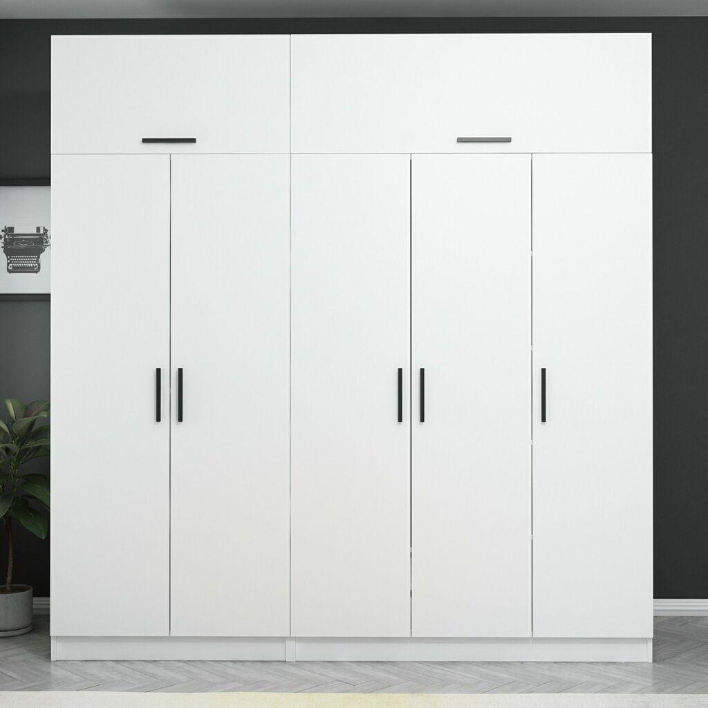 Гардеробер Hanah Home Кејл 225x235x52 см Бела